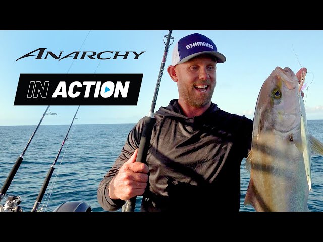 shimano anarchy rod Baitcaster Fishing Rods Shimano Anarchy in action with