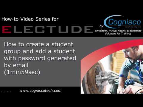 Electude | How To Series | How to create a student group, add a student, password generated by email