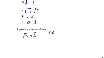 Complex Numbers | Expressing imaginary numbers in standard form