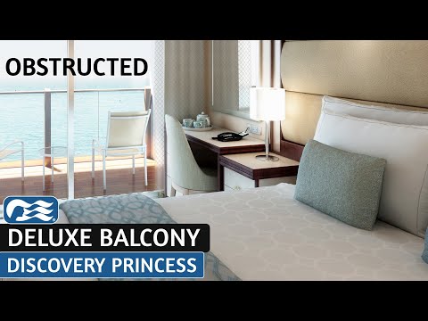 Discovery Princess Deluxe Balcony (Obstructed) walkthrough tour