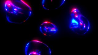 🎬 4K Screensaver – Neon Blue and Purple Liquid Bubbles on Dark Background (No Audio)