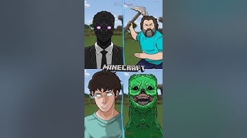 Minecraft Animation : Steve , enderman , creeper , herobrine Transformation