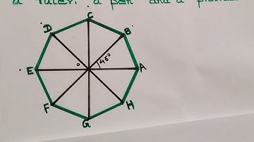 Draw a regular octagon using a protractor