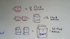 Gr 3 Math #10.7, Measure Liquids Ounce, Pint, Quart, Gallon