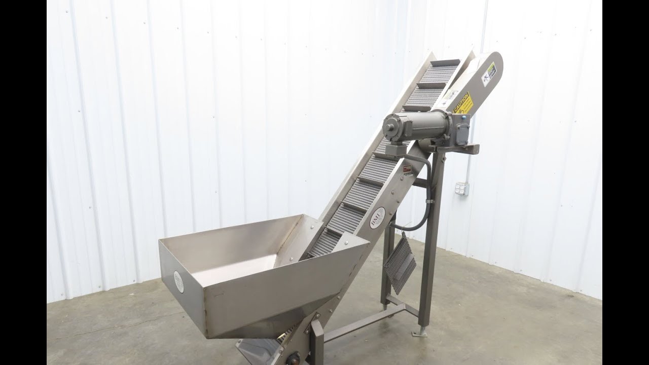 BMI Stainless Feed Hopper Incline Conveyor 10