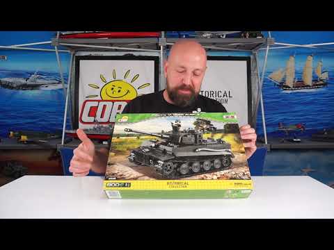 The 2538 Tiger is made entirely of COBI construction blocks and has many movable elements such as: opening hatches, movable barrel of a gun and rotating whee...