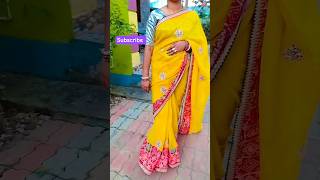 ❤️ New Trendy Party Wear Saree Design 2026 | Beautiful Saree Design 🔥 #youtube #yellowsaree