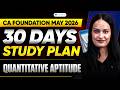 Quantitative Aptitude Last 30 Days Plan | CA Foundation May 2026 | Shivani Sharma