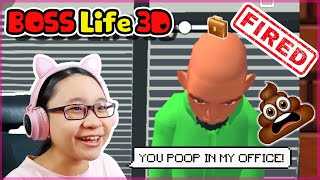 Boss Life 3D Android Gameplay - Pooped in MY OFFICE?!!! - Let's Play Boss Life 3D!!! screenshot 4