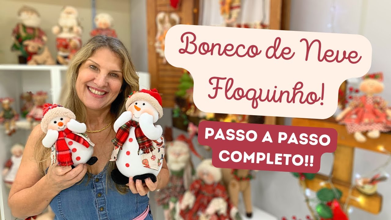 BONECO DE NEVE FLOQUINHO - Passo a passo completo