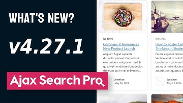 Ajax Search Pro 4.27.1 - Features and Changelog