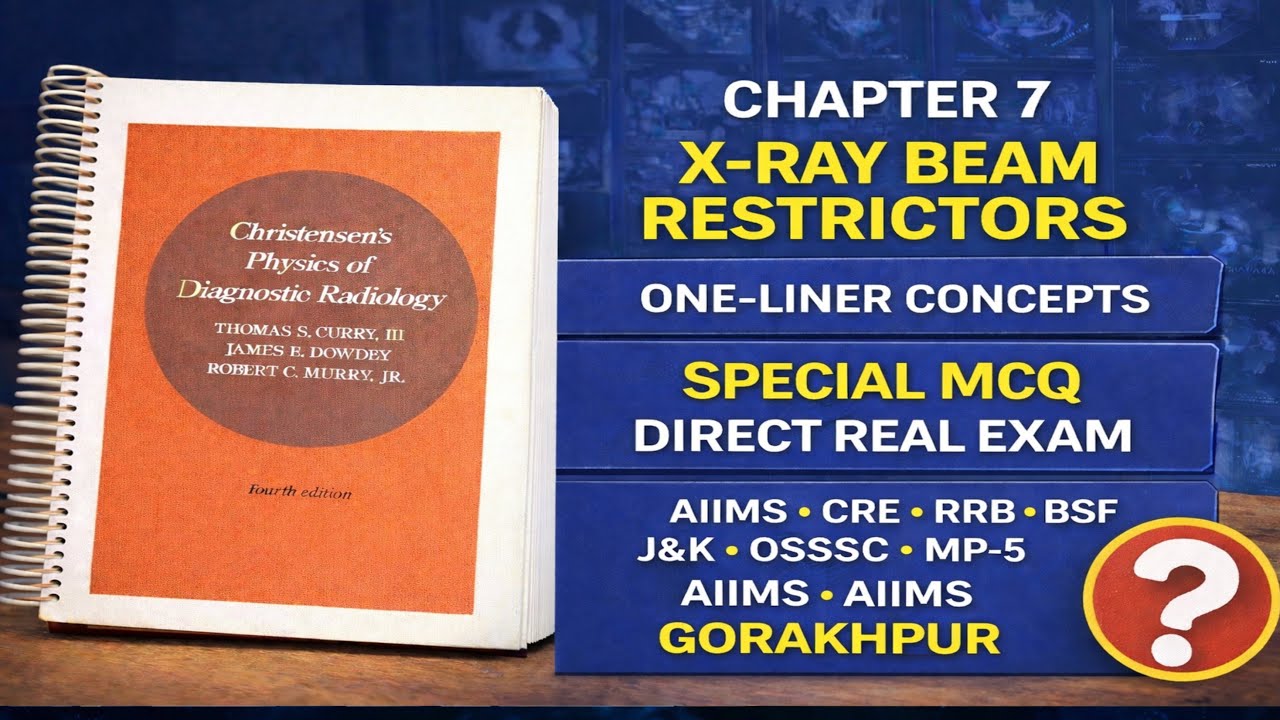 Radiographer & X-Ray Technician MCQs classes 2026 | AIIMS CRE | RRB HSSC