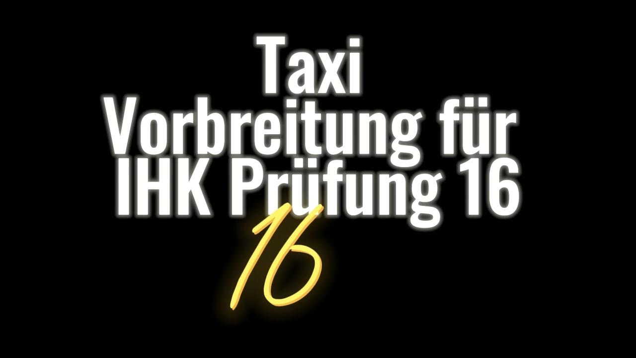 Ihk Taxi Und Mietwagen Prüfung Termine Frankfurt Taxi Vorbreitung für IHK Prüfung 16 - YouTube