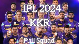 Kolkata Knight Riders IPL 2024 full squad #sharukhkhan