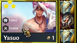 3 Star Yasuo ⭐⭐⭐ is a Hyper Tank Now ft. 7 Fated | TFT Set 11
