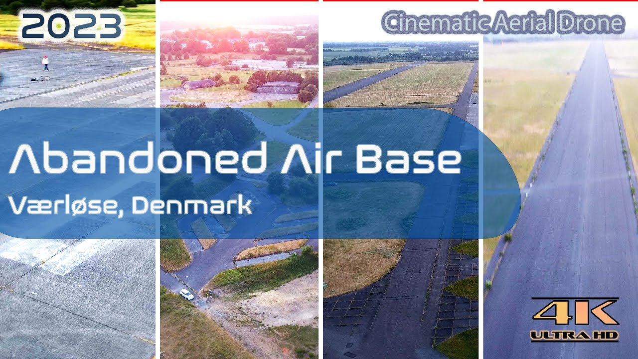 Abandoned Danish Air Base - 4K Aerial Drone - Værløse Flyvestation  - Copenhagen Denmark