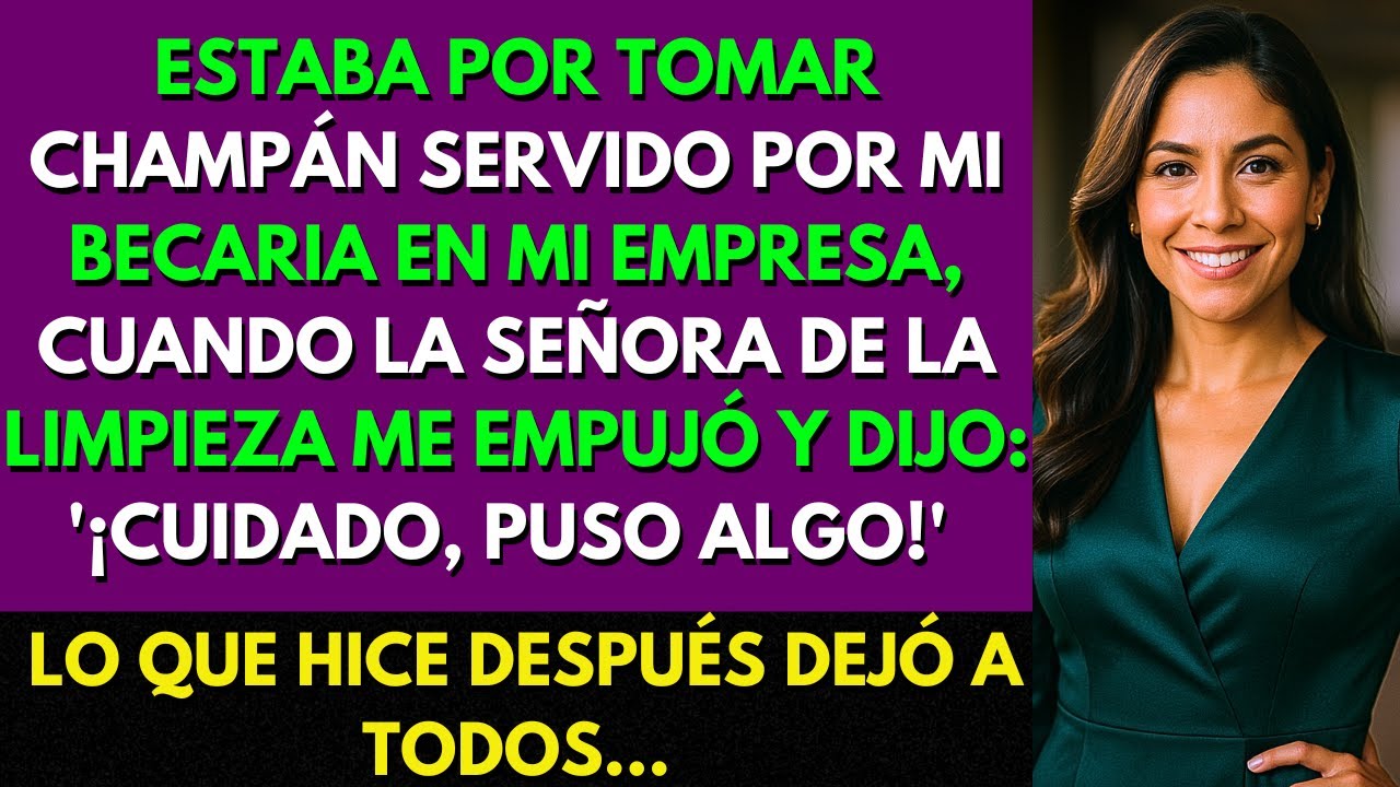 Iba a Tomar Champán Servido por La Amante de Mi Esposo, Cuando La Señora de La Limpieza Dijo...
