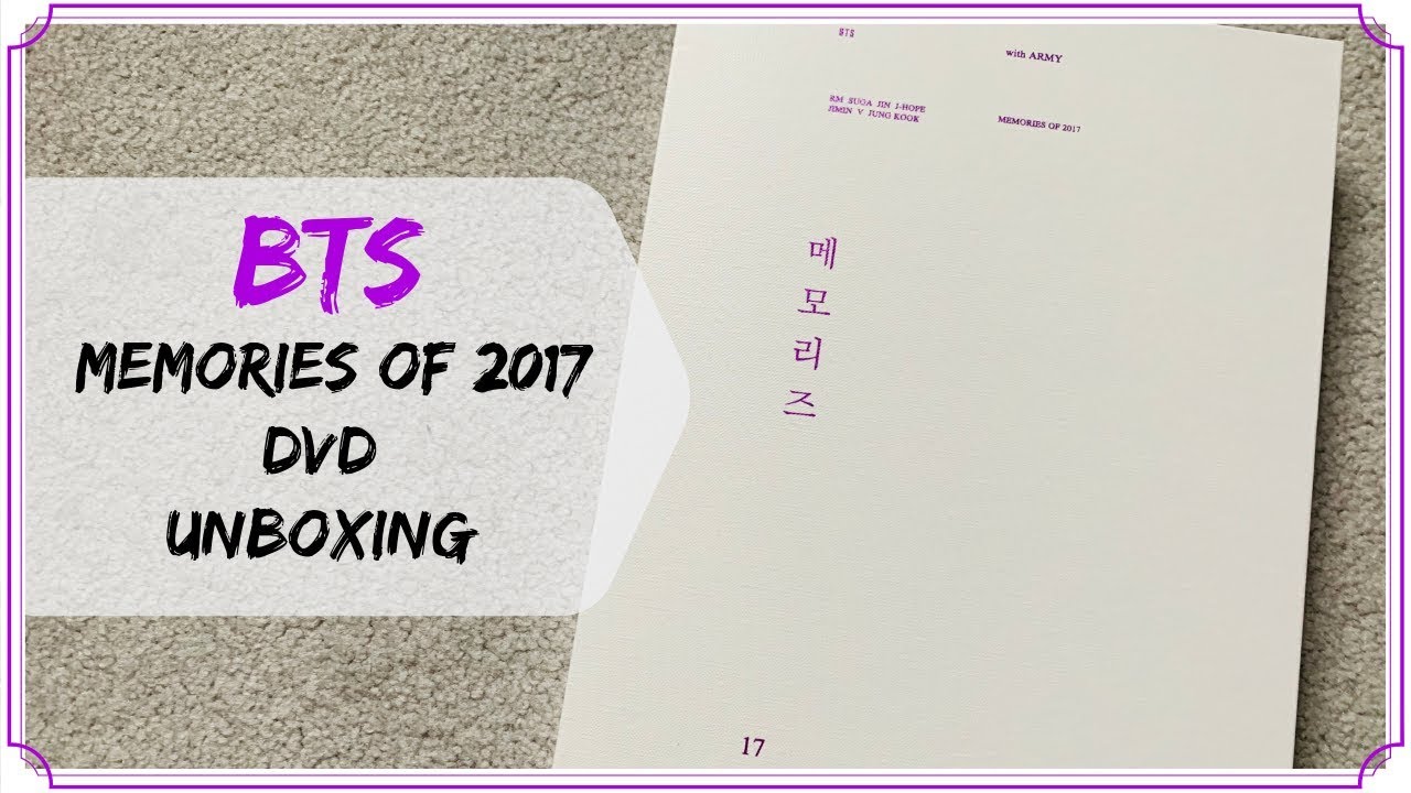 Unboxing BTS - Memories of 2017 DVD ☆ - YouTube