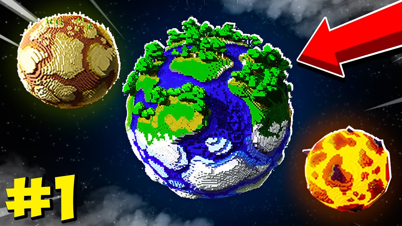 SURVIVRE SUR UNE PLANÈTE RONDE DANS MINECRAFT ! #1 - YouTube