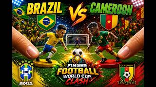 Brazil Vs Cameroon - Finger Football World Cup Clash Soccer Match screenshot 2