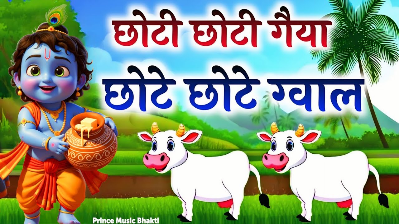 छोटी छोटी गैया छोटे छोटे ग्वाल। Choti Choti Gaiya Chote Chote Gwal। #kanha #krishna #krishnabhajan