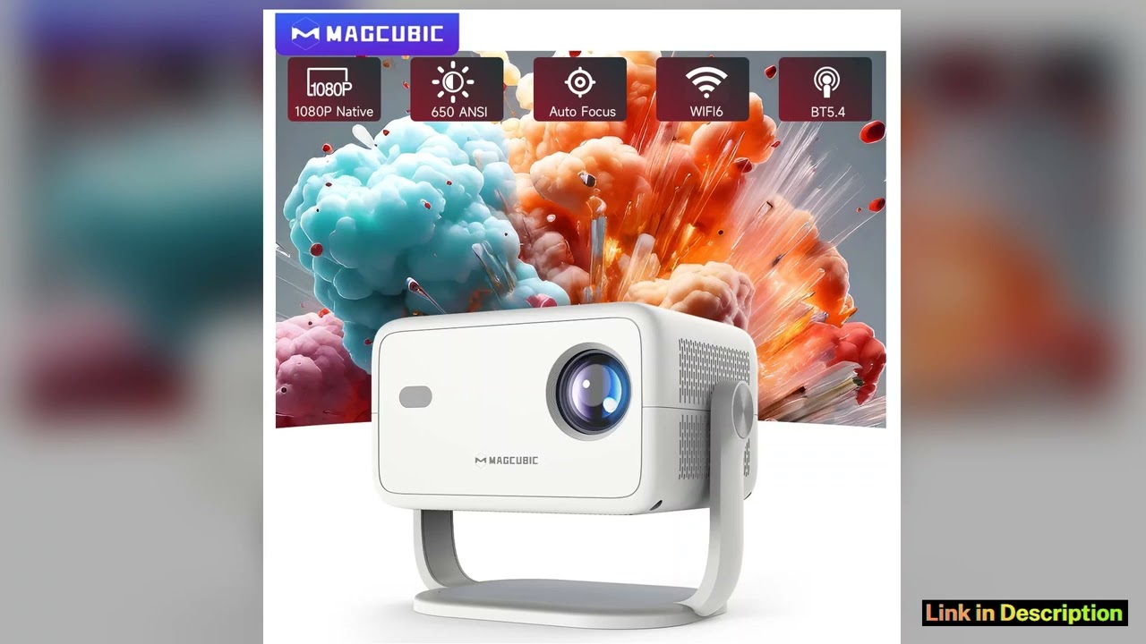 Magcubic Native 1080P 650ANSI 8K Android 14 L018 360 Projector With Auto Keystone Focus Air Mouse
