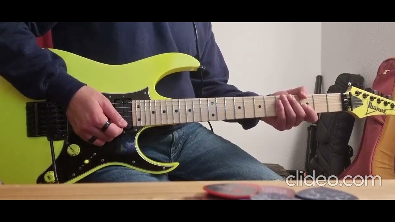 Lesson Outro Solo In These Arms By Bon Jovi- Gtr flat E -Play along the Live Backing Track I created