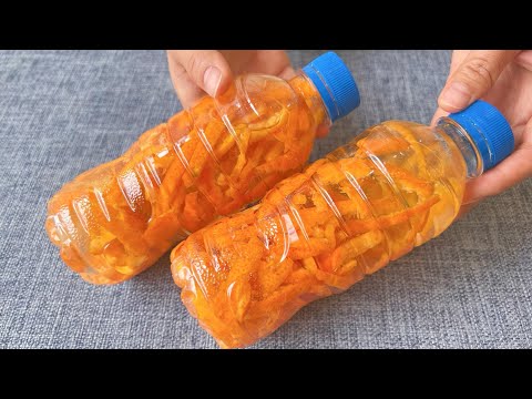 剛剛才知道，把橘子皮裝進塑料瓶里，作用這麼厲害，一年能省不少錢 ，How To Make soaked orange peel recipe ， 泡橘子皮