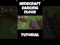 Minecraft Danching Floor Tutorial 😃 #minecraft #danchingfloor #tutorial