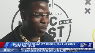 Jailed rapper Casanova disciplined for video dance challenge