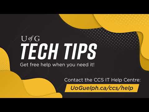 Logging into WebAdvisor - U of G Tech Tips