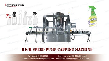 high speed capping machine for trigger pump|automatic rotary pump capper equipment