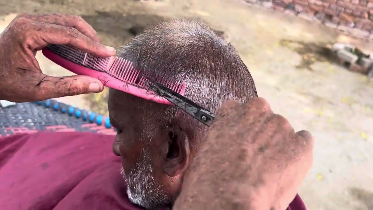 Asmr cutting with scissors ✂️ but barber in old style 