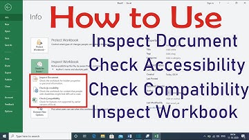 How to use inspect document | Check accessibility | Check Compatibility in Excel | Hindi