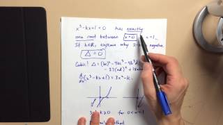 Interesting Polynomial Question (x³-kx+1=0 with root between x=0 & x=1) Interesting Polynomial Question (x³-kx+1=0 with root between x=0 & x=1)