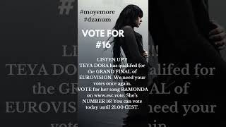 VOTE for TEYA DORA on EUROVISION! #moyemoye #dzanum #shorts