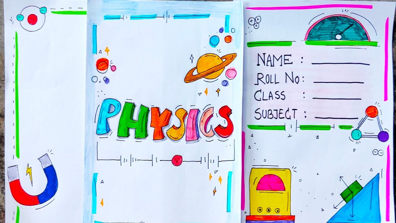 PHYSICS / Easy border for project / Border design on paper / Physics Border  design by priyacreations - YouTube