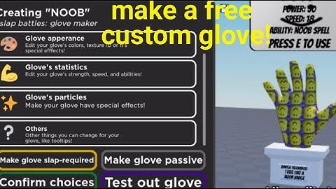 Slap Battles: Glove Maker| I found a game that allows you to create your own glove!