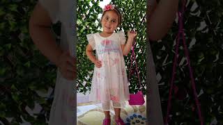 Little Girls Mesh Overlay Unicorn Dress .Hannahbanana