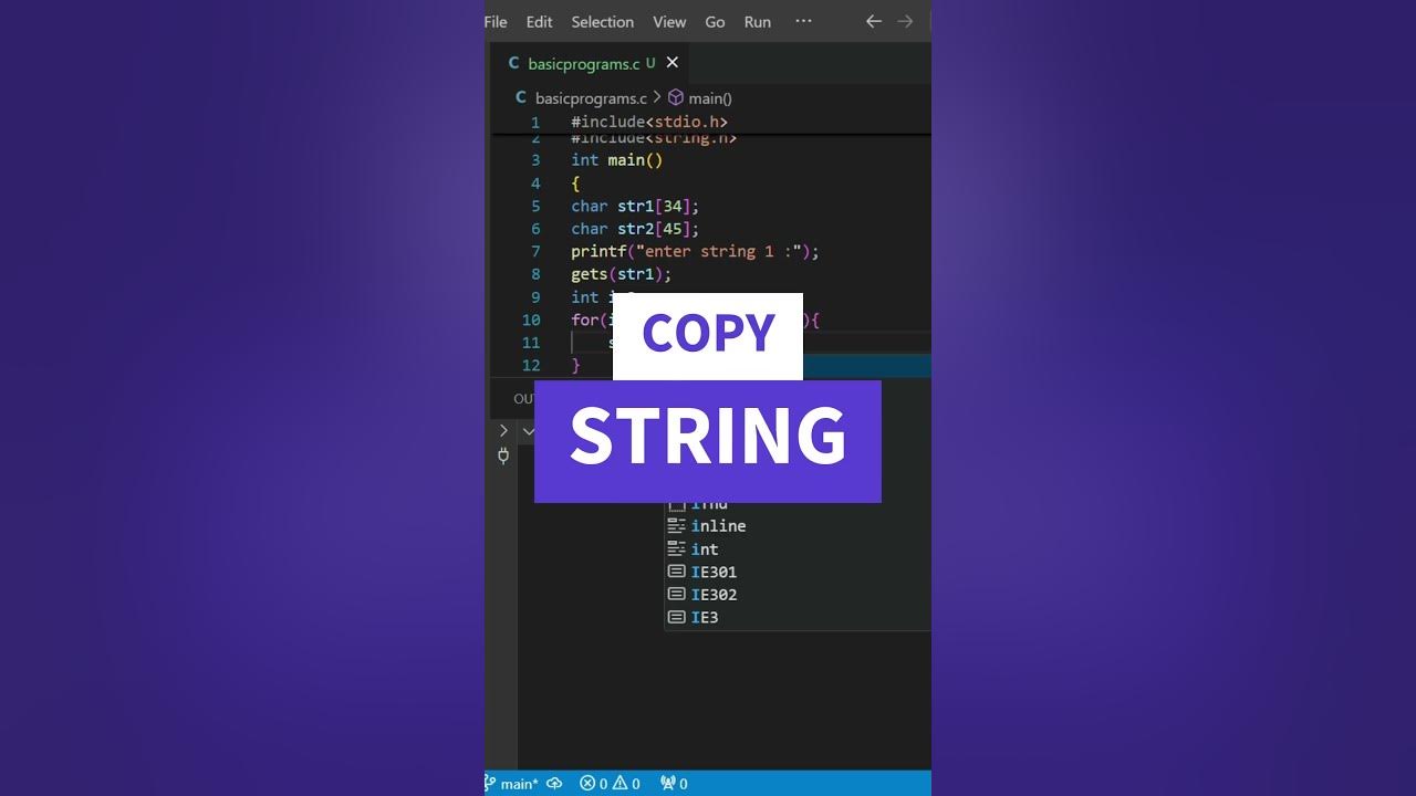 Copy one STRING to ANOTHER in C! #coding #dsa #comedy #software # ...