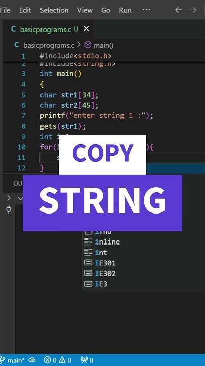 Copy one STRING to ANOTHER in C! #coding #dsa #comedy #software # ... image.