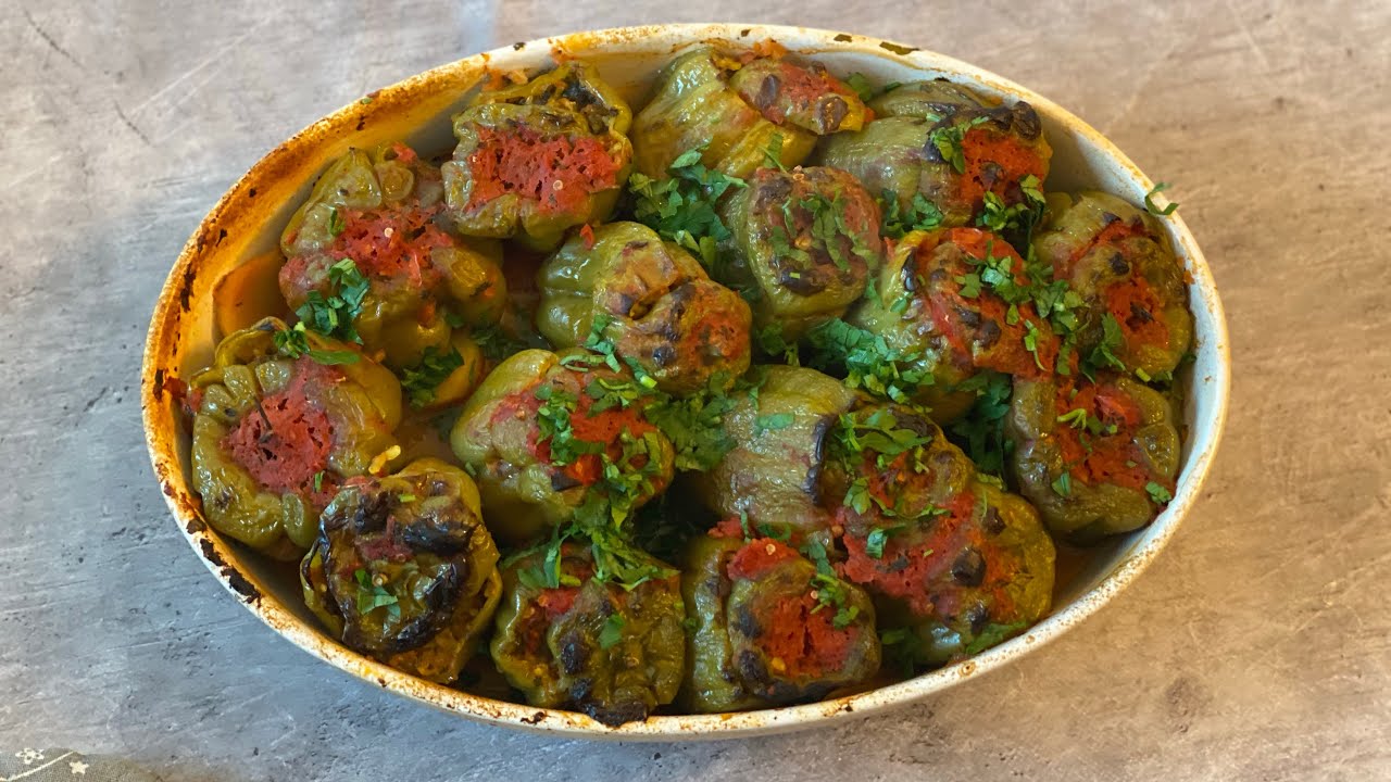 فلفل محشي فى الفرن بطريقة جدا ساهلة