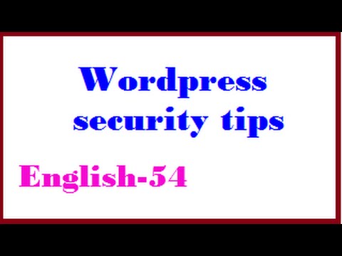 Wordpress security tips English-54-vlr training datascience berkeley