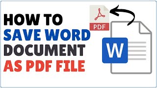 How to Save a Word Document as a PDF File