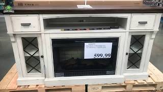 Electric Fireplace Mantle Media Console, Bayside Fireplace Media Console Costco