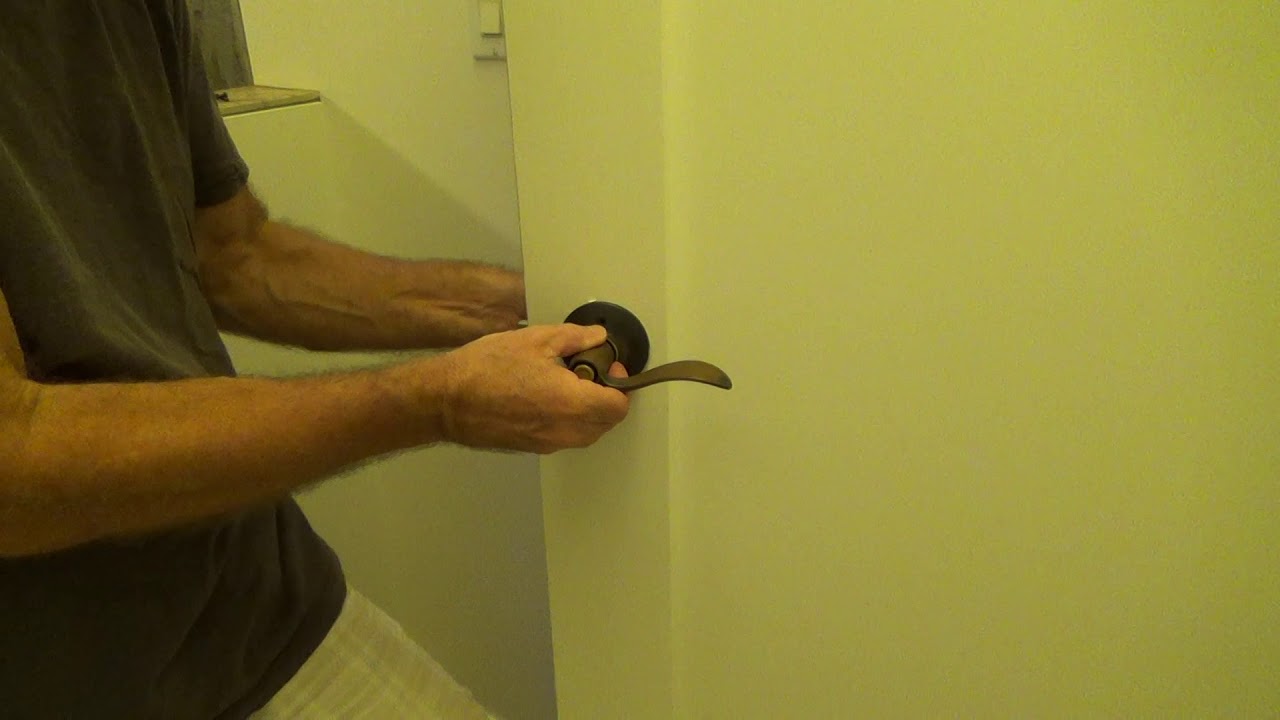 How to Install Schlage Privacy Lever Door Handles...Removing Schlage Privacy Door Handles