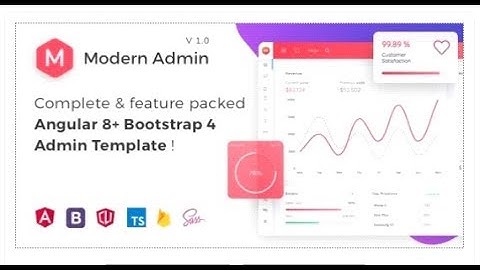 Modern Admin - Angular 8+ Bootstrap 4 Admin Dashboard Template | Themeforest Templates