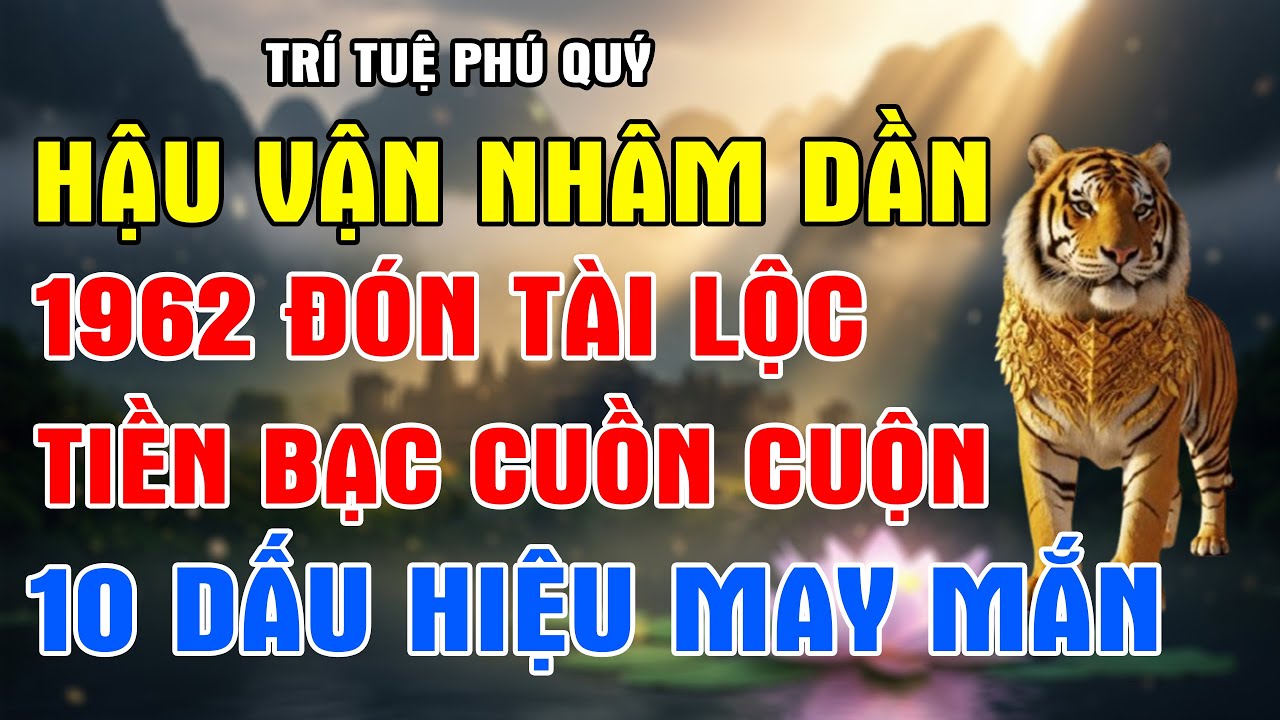 Bí Mật 10 Điềm Lành Của Nhâm Dần 1962 Nắm Bắt Ngay Để Đón Tiền Tỷ Về Tay!