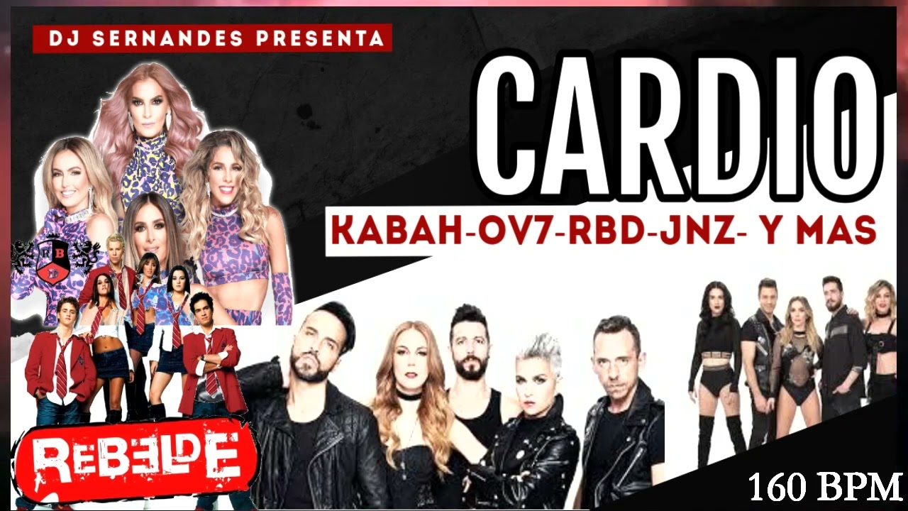 CARDIO MIX DEMO  POP -  RBD  - KABAH -  OV7 -  JNZ - Y MAS  MIX COMPLETO 50 MIN. #cardiomix #cardio