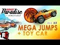 All 15 Mega Jumps + New Toy Car | Burnout Paradise Remastered (Big Surf Island Mega Jumps)